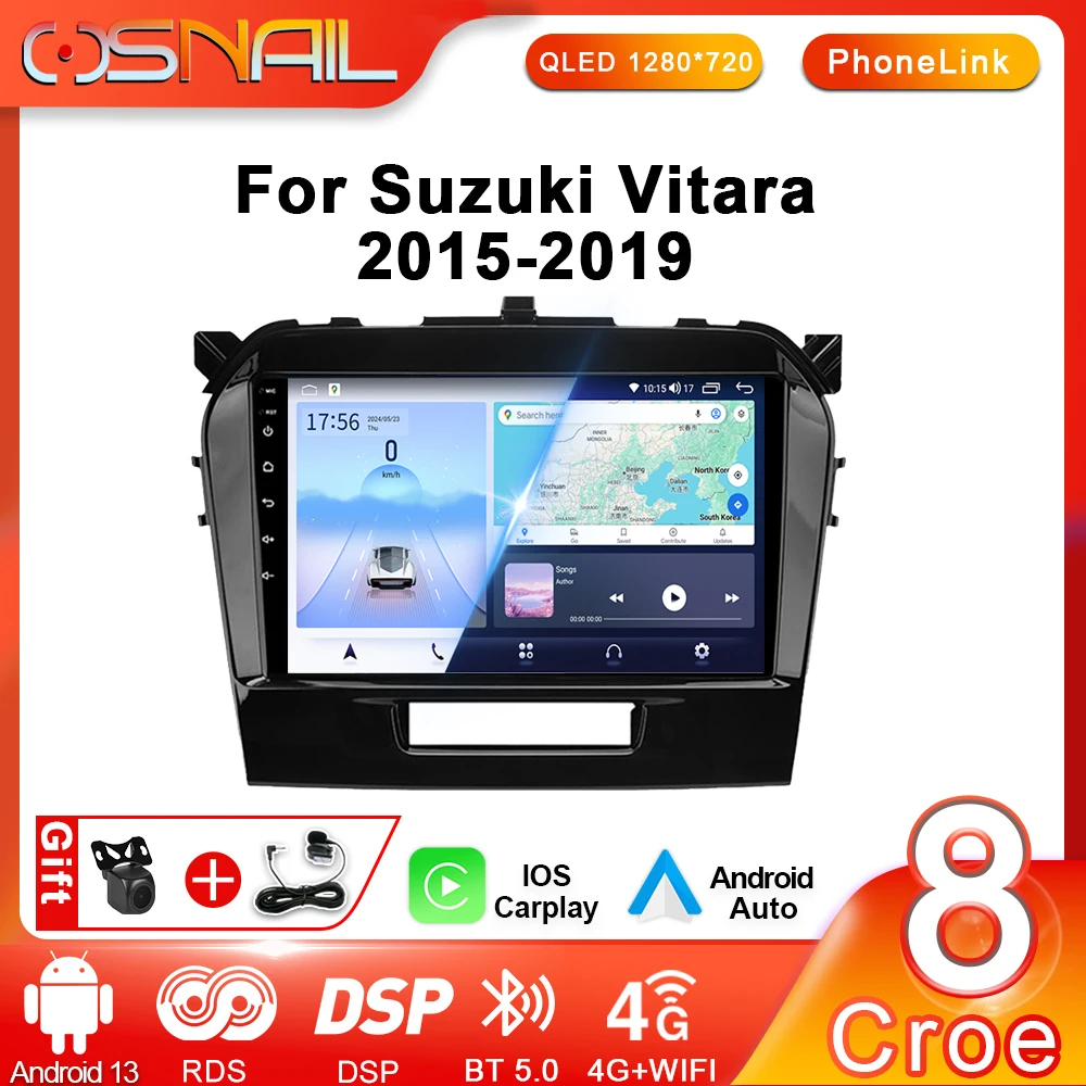 

2 Din Touch Screen Car Radio For Suzuki Vitara 2015-2019 Android Auto Multimedia Video Player GPS Navigation WIFI+4G CarPlay BT