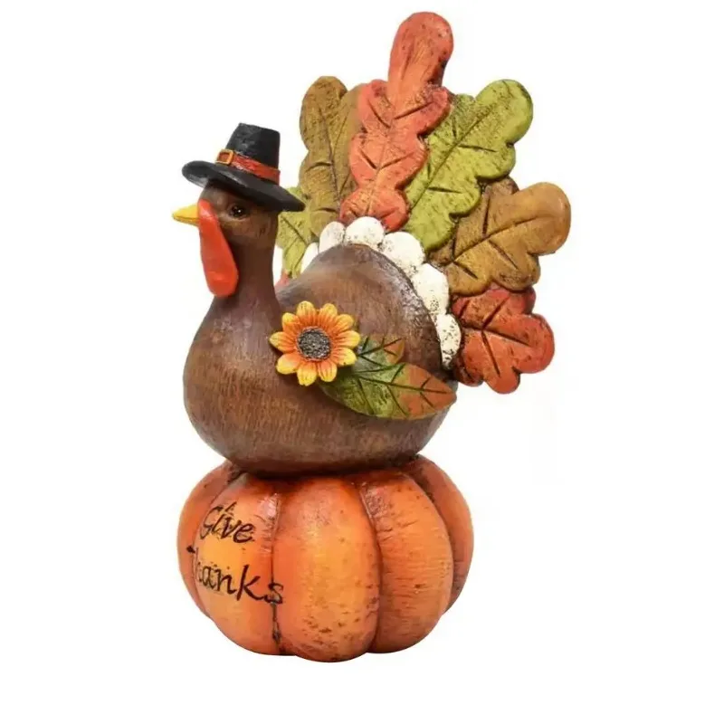 Thanksgiving turkey resin crafts Harvest Festival party decorations Halloween pumpkin outdoor ornaments