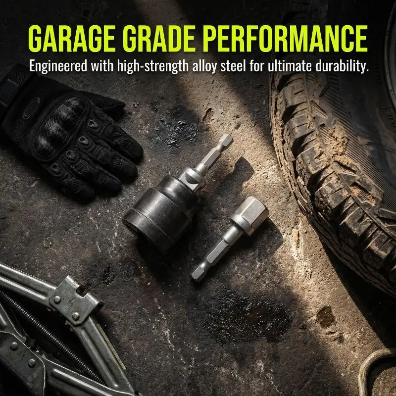 

Universal Scissor Car Jack Adapter Rv Stabilizer Jack Drill Adapter Car Disassemble Tool Steel Ball Joint Rod Impact Wrench Tool