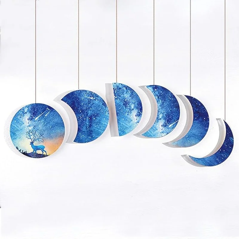 DIY Star Sun Moon Hanging Decoration Mirror Silicone Mold Handmade Jewelry Keychain Decorative Pendant Ornament Epoxy Resin Mold