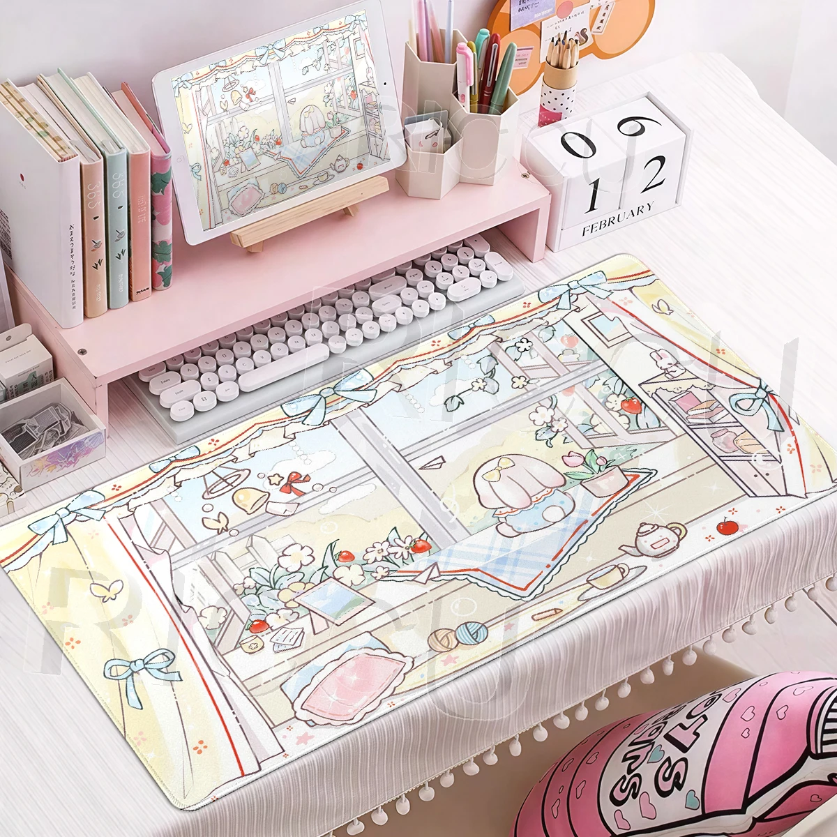 데스크 데코트 핑크 애니메이션 마우스 패드 오피스 귀여 - Gaming Accessories Pink 리뷰 및 가격