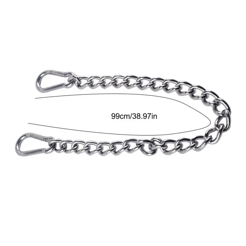 66/99cm Heavy Duty Stainless Steel Chain with 2 Carabiners for Hanging Chair Porch Swing Hammock Chain sandbag Aerial Yoga