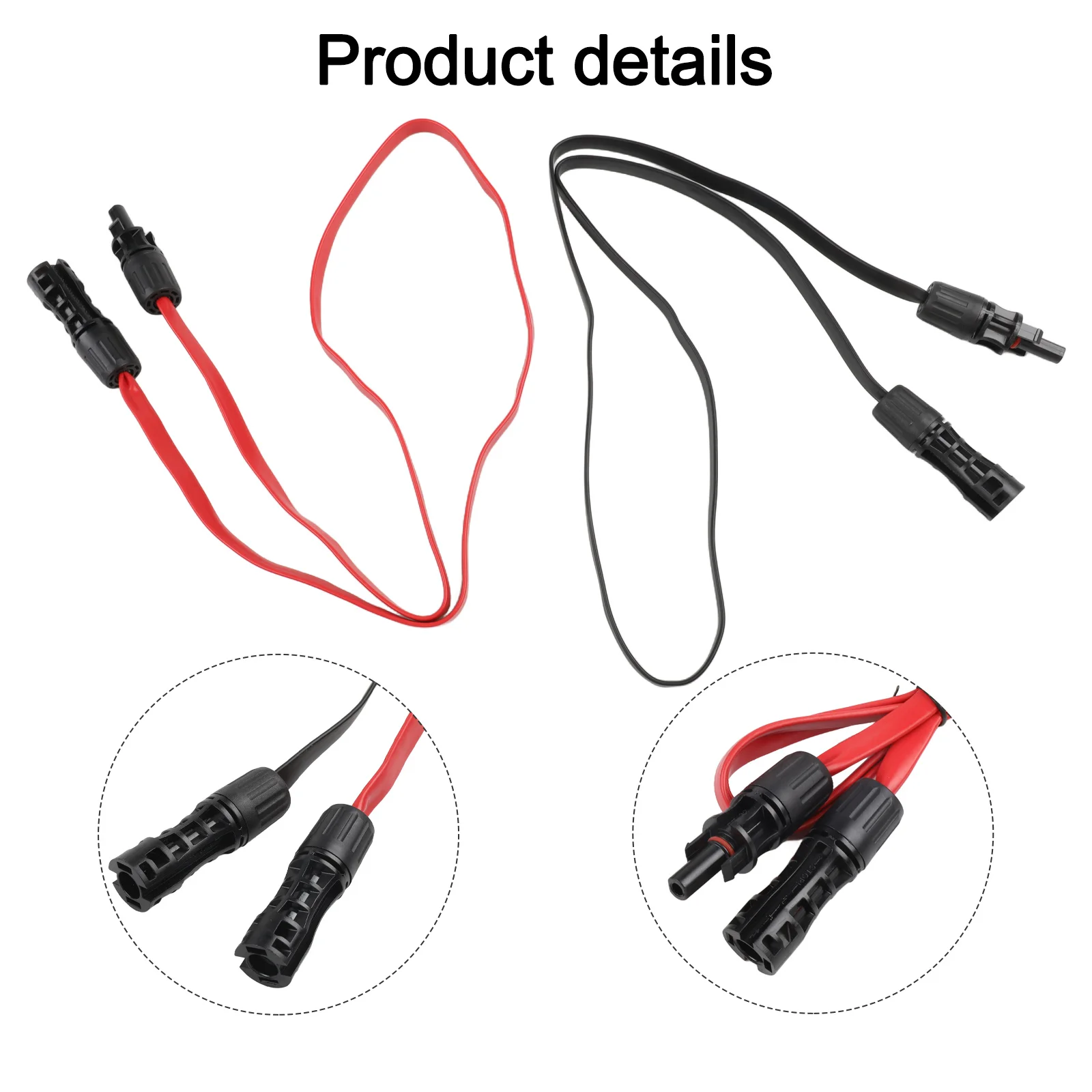 

Flexible Flat Cable Flat Solar Cable 100cm Length 4mm Cross Section Compatible With PV Connectors 1.5kV Voltage Level