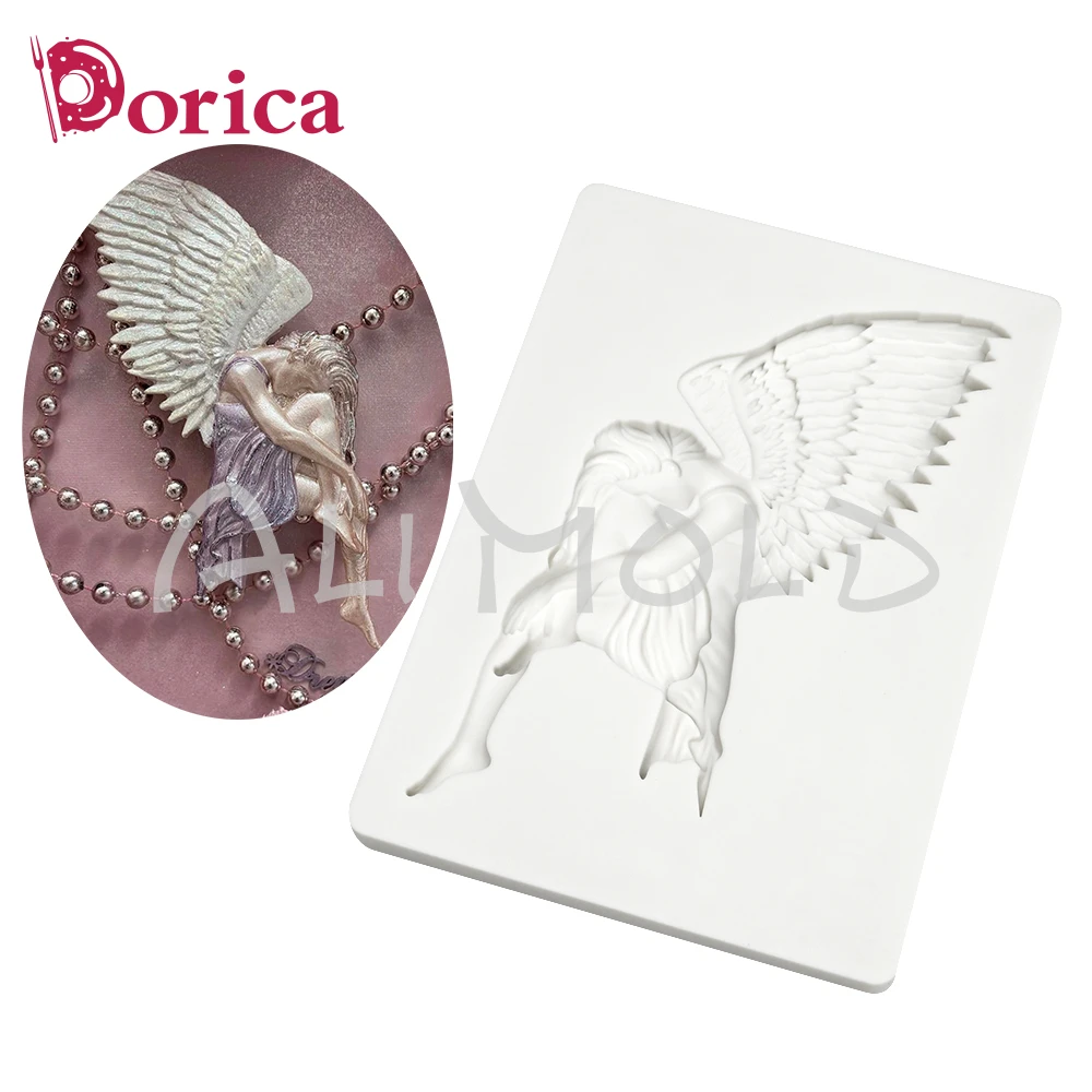 Angel Wings Embossed Silicone Mold Chocolate Fondant Mould DIY Resin Clay Making Model Cake Decorating Supplies Kitchen Bakeware