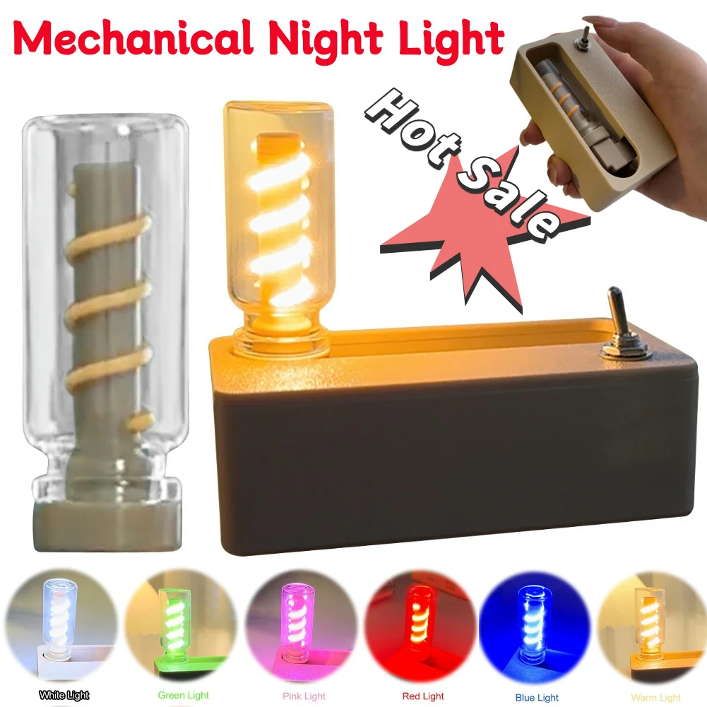 Manual Mechanical Flip Flexible Light Relieve Stress Magnetic Ambient Light Table Night Light Ornament for Indoor Outdoor