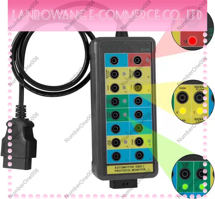 

Premium DUOYI DY29 Automotive OBD2 Breakout Box Car Diagnostic Protocol Detector OBDII Interface Break Out Box Tester