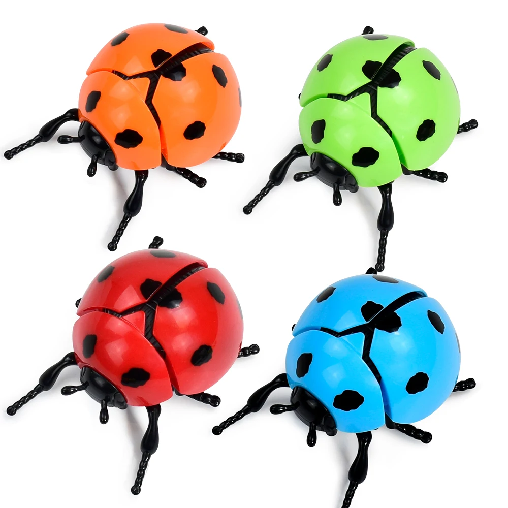 

Winding spring seven-spotted ladybug children's toy/Simulated beetle Golden Turtle Swaying Ladybug/Children's cognitive toy