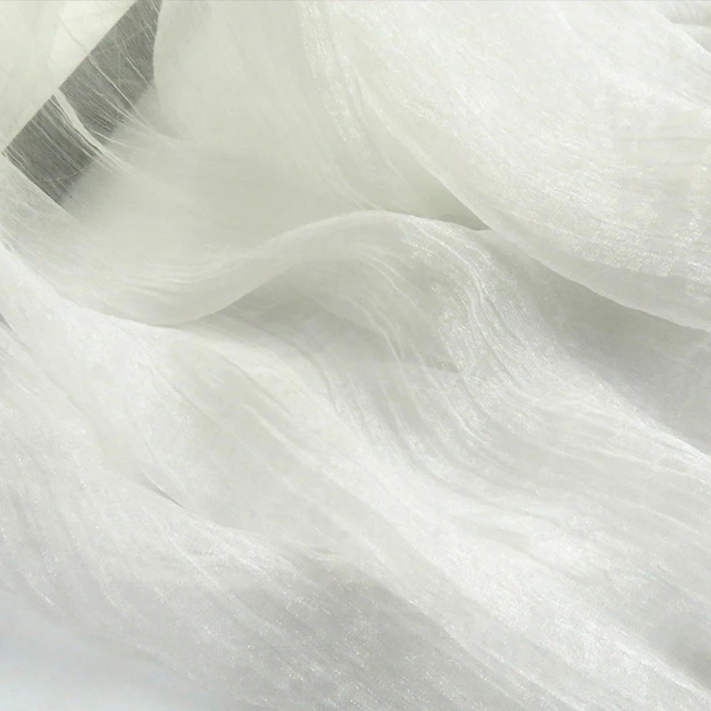 100x150cm Crinkled Chiffon Crepe Fabric Crepe Hanfu Skirt DIY Clothing Material Dress Supplies Polyester Silk Materials