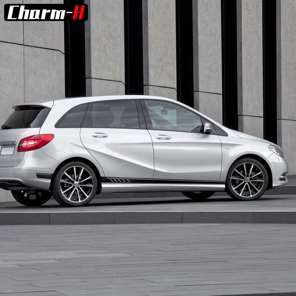 507 stylizacja drzwi w paski boczne spódnica naklejka maska samochodu tylny dach dla Mercedes Benz B klasa W246 W247 B180 Accesso