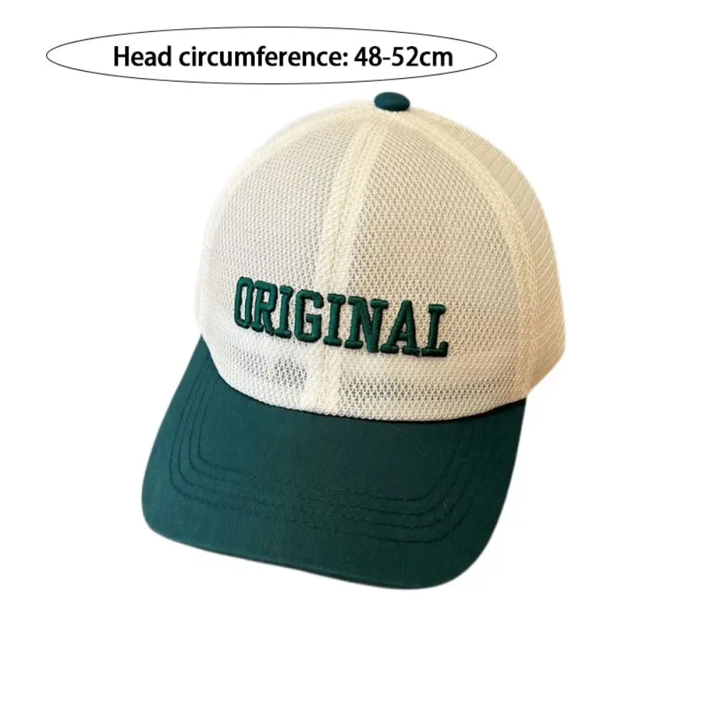 ใหม่ตาข่ายเป็ดลิ้นหมวกระบายอากาศป้องกันแสงแดดเบสบอลหมวกปรับสบายๆหมวกเด็ก