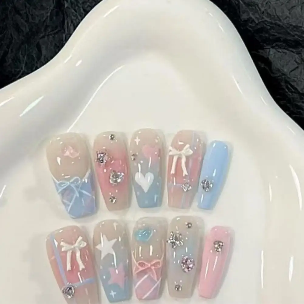 Faux ongles de manucure à la mode, armure faite à la main et pointes détachables, outil d'art de décoration