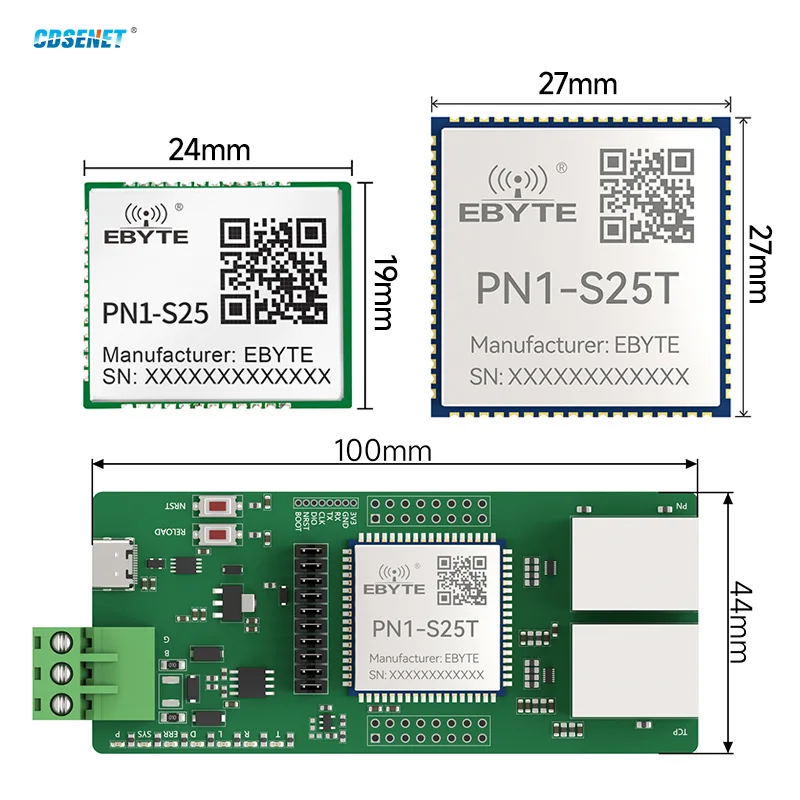 Profinet to Modbus Gateway Module CDSENET PN1-S25 Series 2 Serial Ports RS485 RS422 Industrial Grade Modbus RTU TCP Master Slave