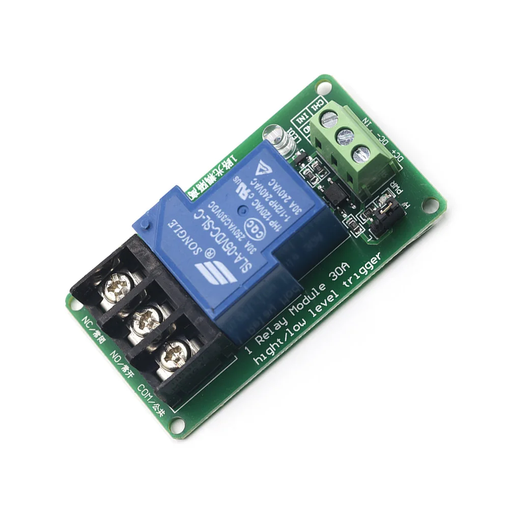 1PC 5V12V24V 1 Channel Relay Module 30A With Optocoupler Isolation Supports High And Low Trigger Relay Switch 5MA Static Current