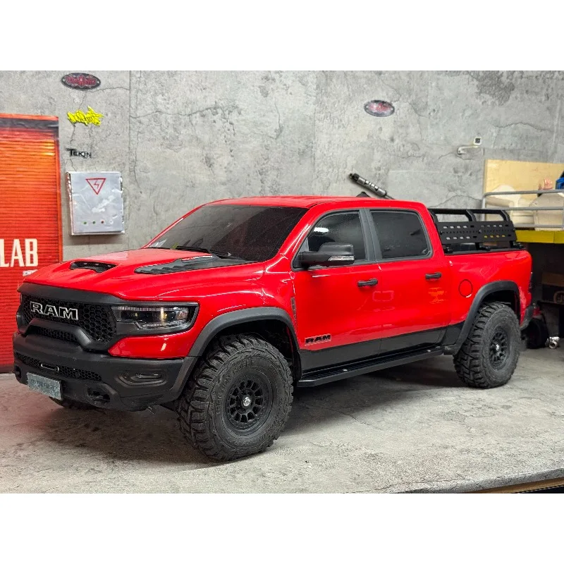 

For KM Dodge RAM 1500 1/8 Scale RC Crawler Full Aluminum Roll Bar Roll Cage , CNC Machined Metal Upgrade Rear Rack