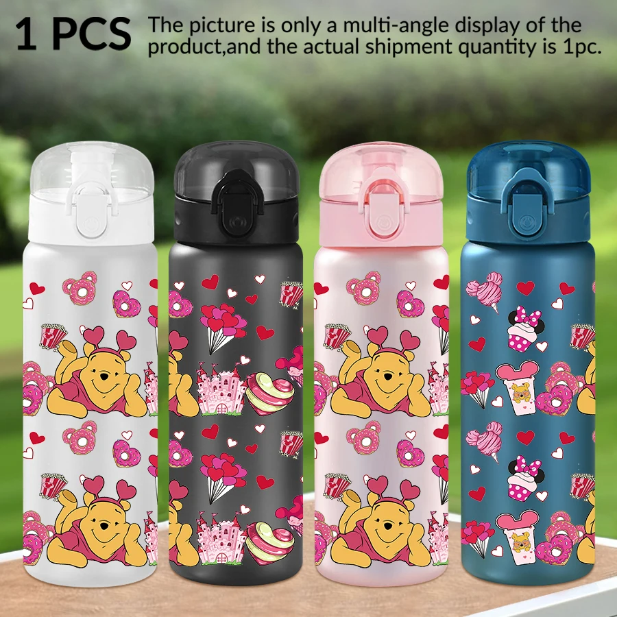 

1Pc Disney, Winnie the Pooh pattern 26oz plastic water bottle, outdoor sports water cup birthday/back to school gift