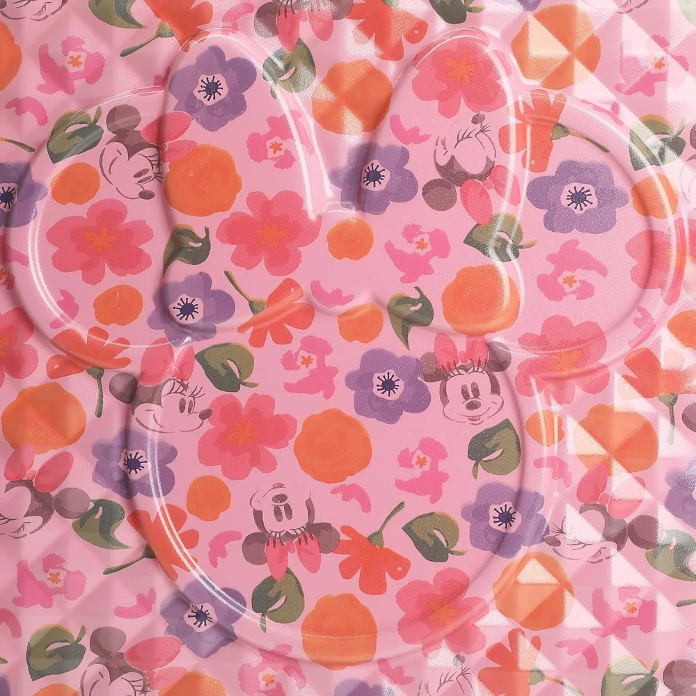 Minnie Mouse Print 20 Inch Hardshell Spinner Carry-On Suitcase with All-Over Design for Travel