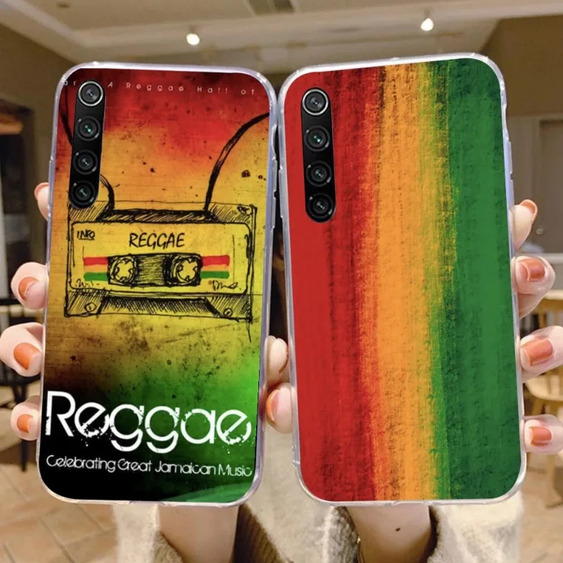 Reggae Music Mobile Phone Case for Xiaomi 13 Lite 12 11T 10 9 Redmi Note 11 10 10S Pro 9 9A 8 Clear Phone Cover Funda