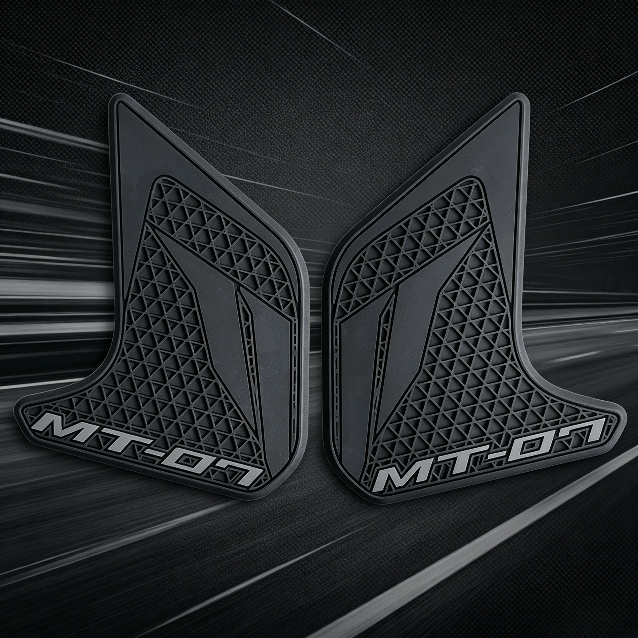 Rubber Motorcycle Fuel Tank Side Pad Non-Slip Grips Anti-Scratch Tank Protector Decals Fit For Yamaha MT-07 MT07 2018-2020