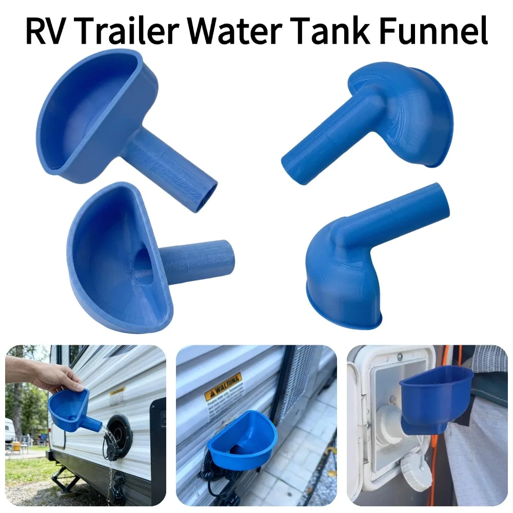 For RV Trailer Water Tank Funnel 3D Printed Universal Wide Application Easy Use Fresh Water Tank Filling Funnel RV Accessories