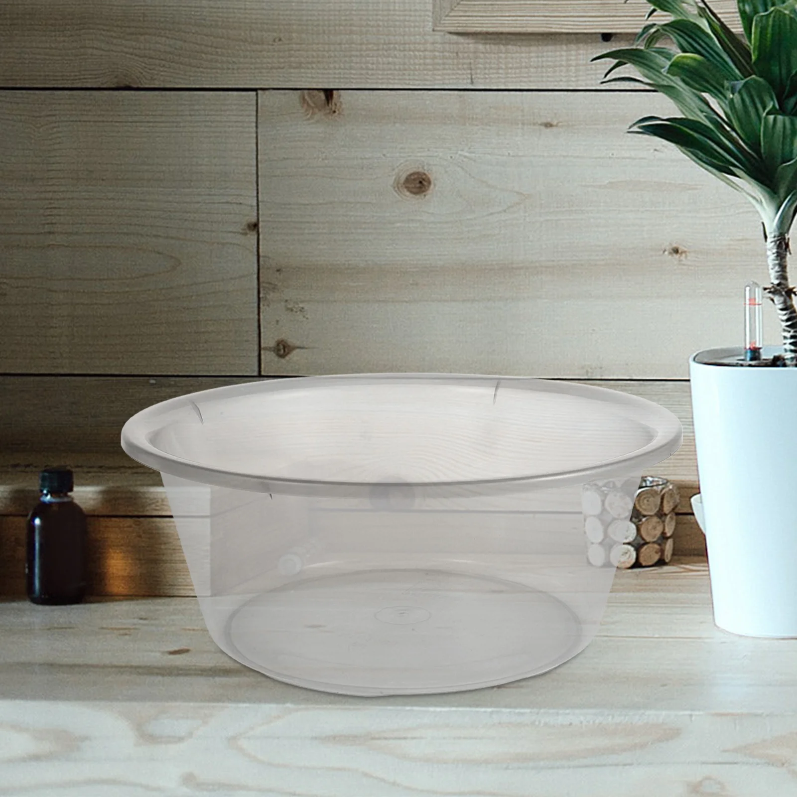 

Thickened Plastic Wash Basin Large Capacity Face Cleansing Foot Soaking Transparent Home Salon Kitchen Tub Durable Lightweight