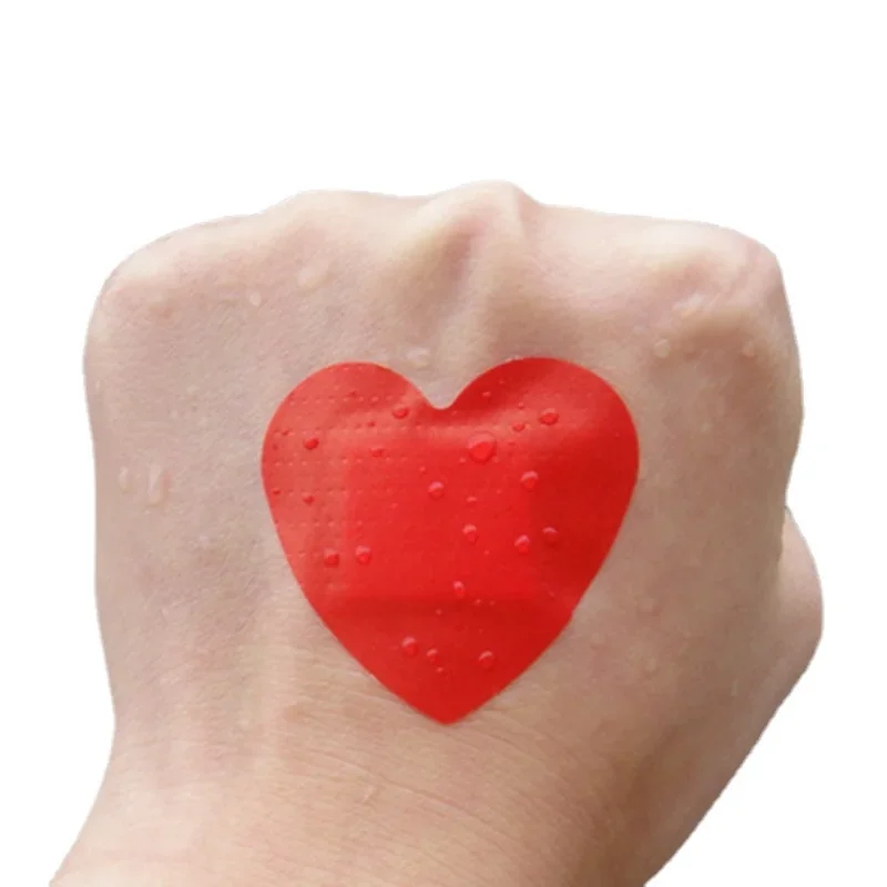 20pcs/set Heart Band Aid Patch Concert Fans Face Stickers Wound Dressing Plaster First Aid Strips Adhesive Bandages Woundplast