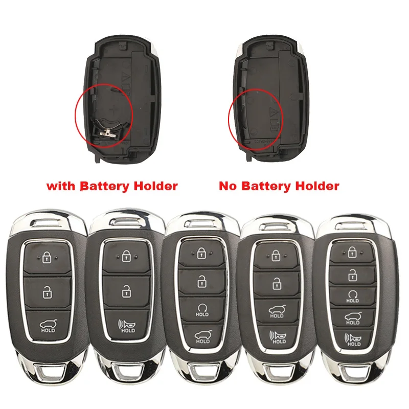 

jingyuqin Remote Car Key Shell Smart Blade Fob Case Cover For Hyundai Avante Elantra Veloster Santa Fe Palisade Kona