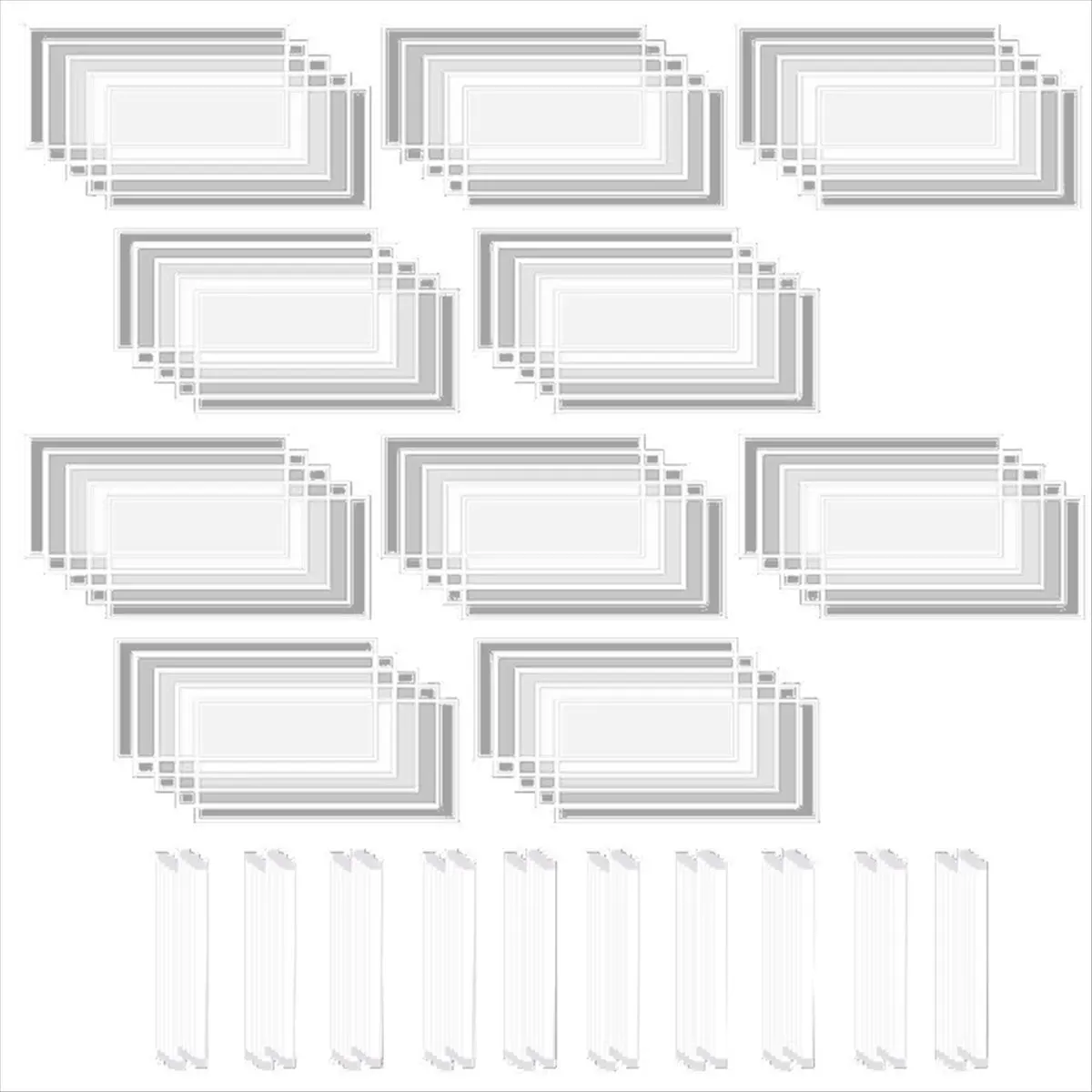 DT57 LATEST MODEL 50 Pcs Sandblast Cabinet Lens Cover 23 X 11 Inches Inner Protector Adhesive Standard Sandblasting Protective R