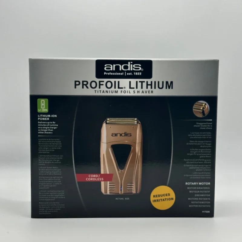 Original ANDIS Profoil Lithium Plus 17225 Barber Electric Shaver, Suitable for Men's Shaving and Hairdressing Supplies