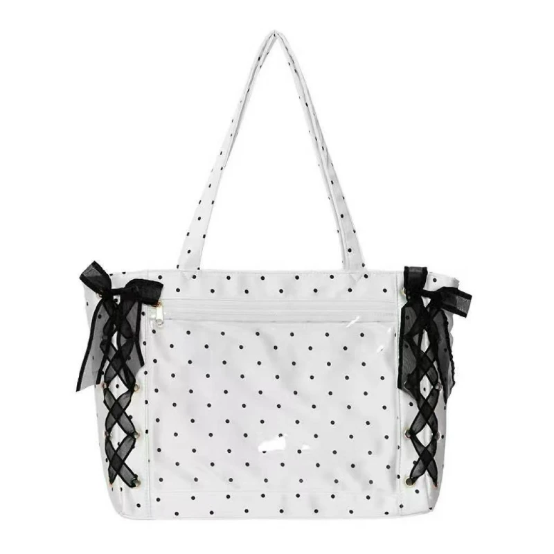 

Stylish Simple Boston Shoulder Bag with Bow Large Capacity Ita Bag for Girls Comfortable and Versatile Texture Storage Bags