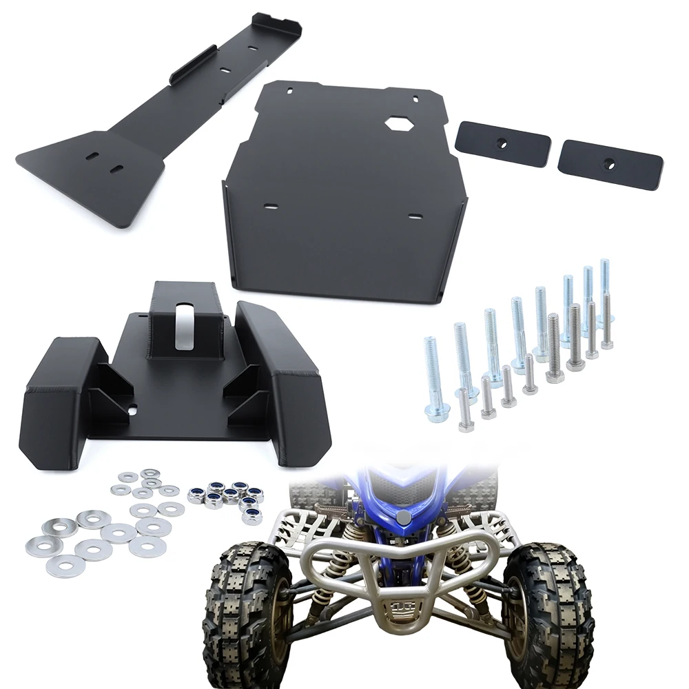 For Yamaha Raptor 660R YFM660R 2001 2002 2003 2004 2005 YFM 660R Motorcycle Aluminum Full Chassis Glide & Swingarm Skid Plate