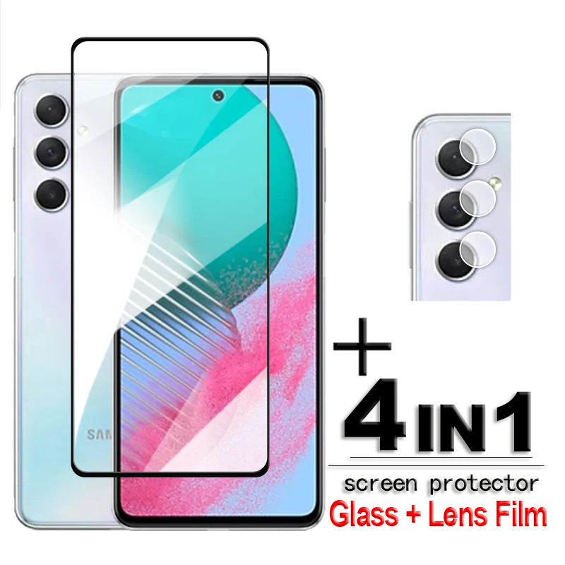 For Samsung Galaxy M54 Glass Samsung M54 5G Tempered Glass 2.5D Full Cover Glue HD Screen Protector For Galaxy M54 Film 6.7 inch