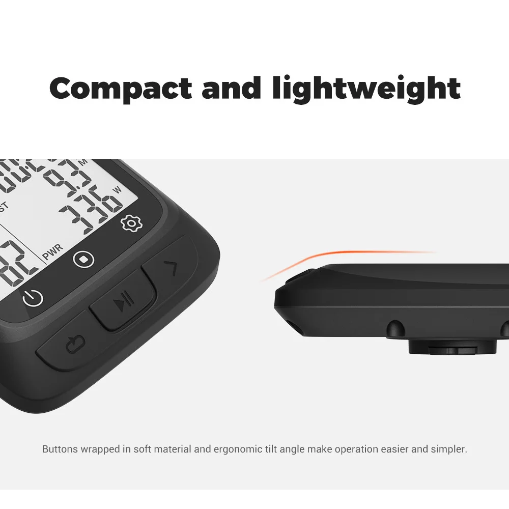 Bike Computer Wireless GPS Bicycle Speedometer Odometer with ANT+ Heart Rate Monitor Sensor BT 5.0 Compatible with Strava IP67