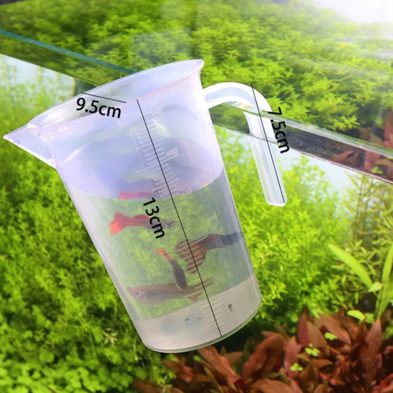 500ml Aquarium Measuring Cup Cleaning tool fish tank siphon pump water changer Aquarium Accessories