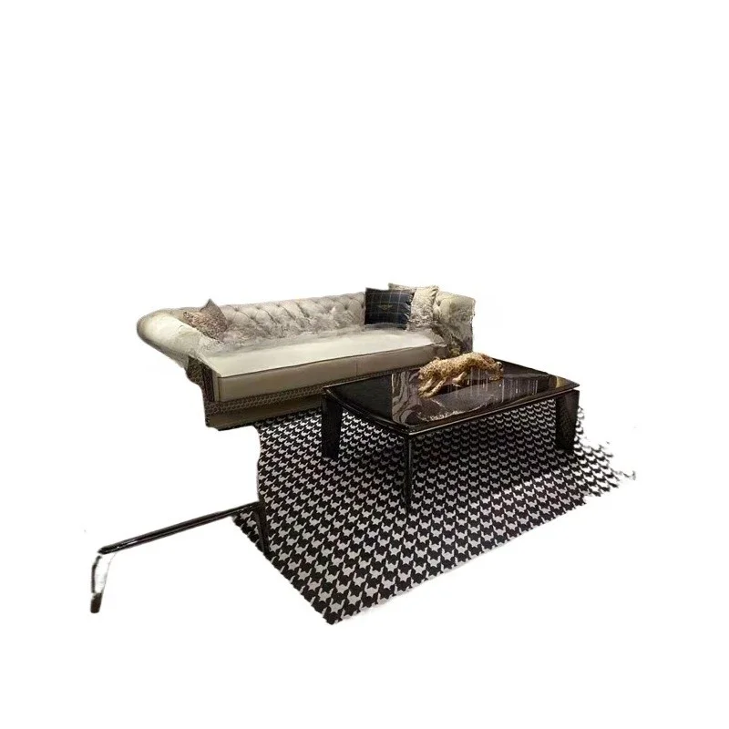 

Light luxury leather sofa