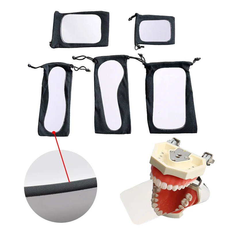 5pcs/set Dental Photography Mirror Orthodontic Intra-oral Mirrors Reflector Mirror Double-faced Glass Mirror With storage bag