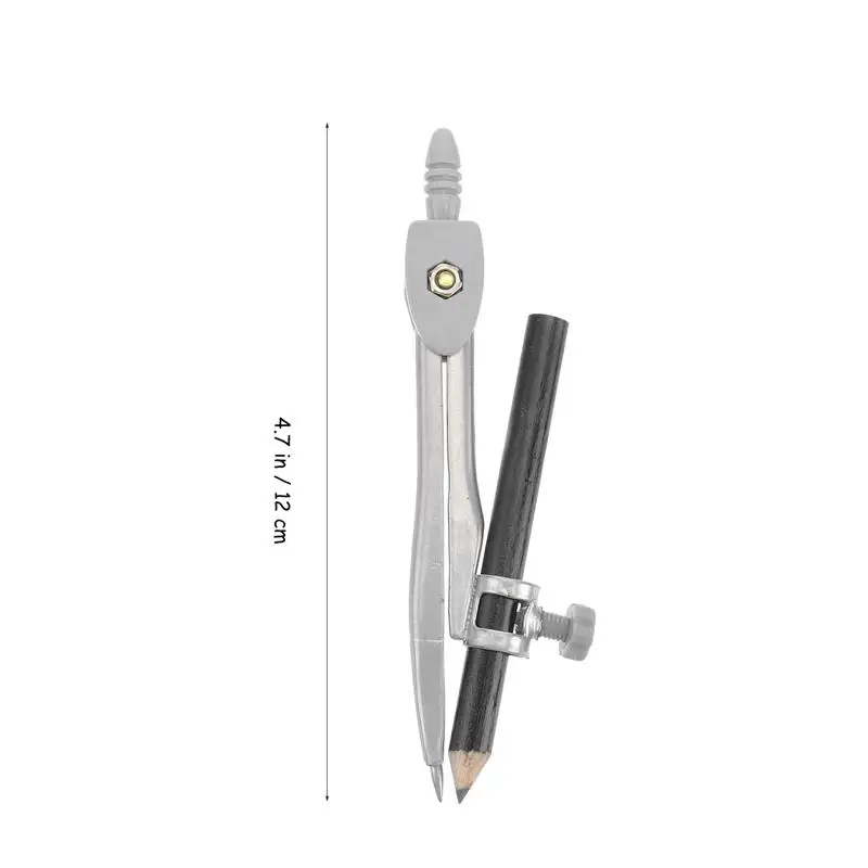 Professional Metal Compass Drawing Set With Pencil Refills Lead School Compass Drawing Set