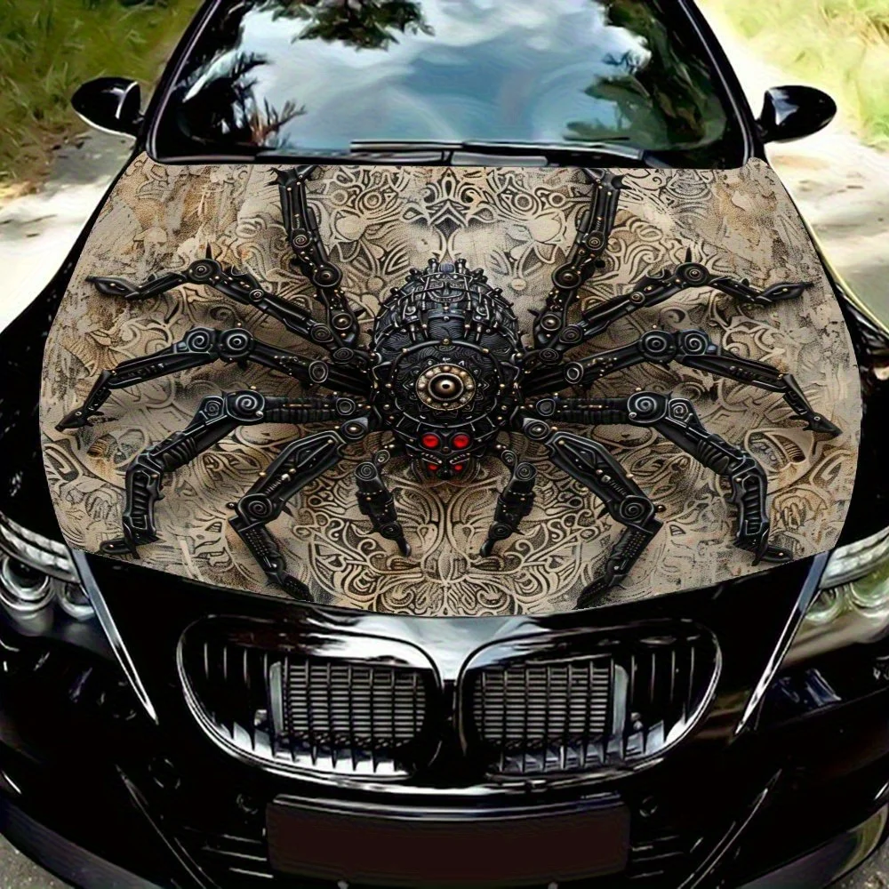 

Mechanical Spiders Vinyl Wrap Decal For Car Hood - Durable & UV-Resistant, Easy-Clean PVC Sticker, Perfect Fit For Auto Body Dec