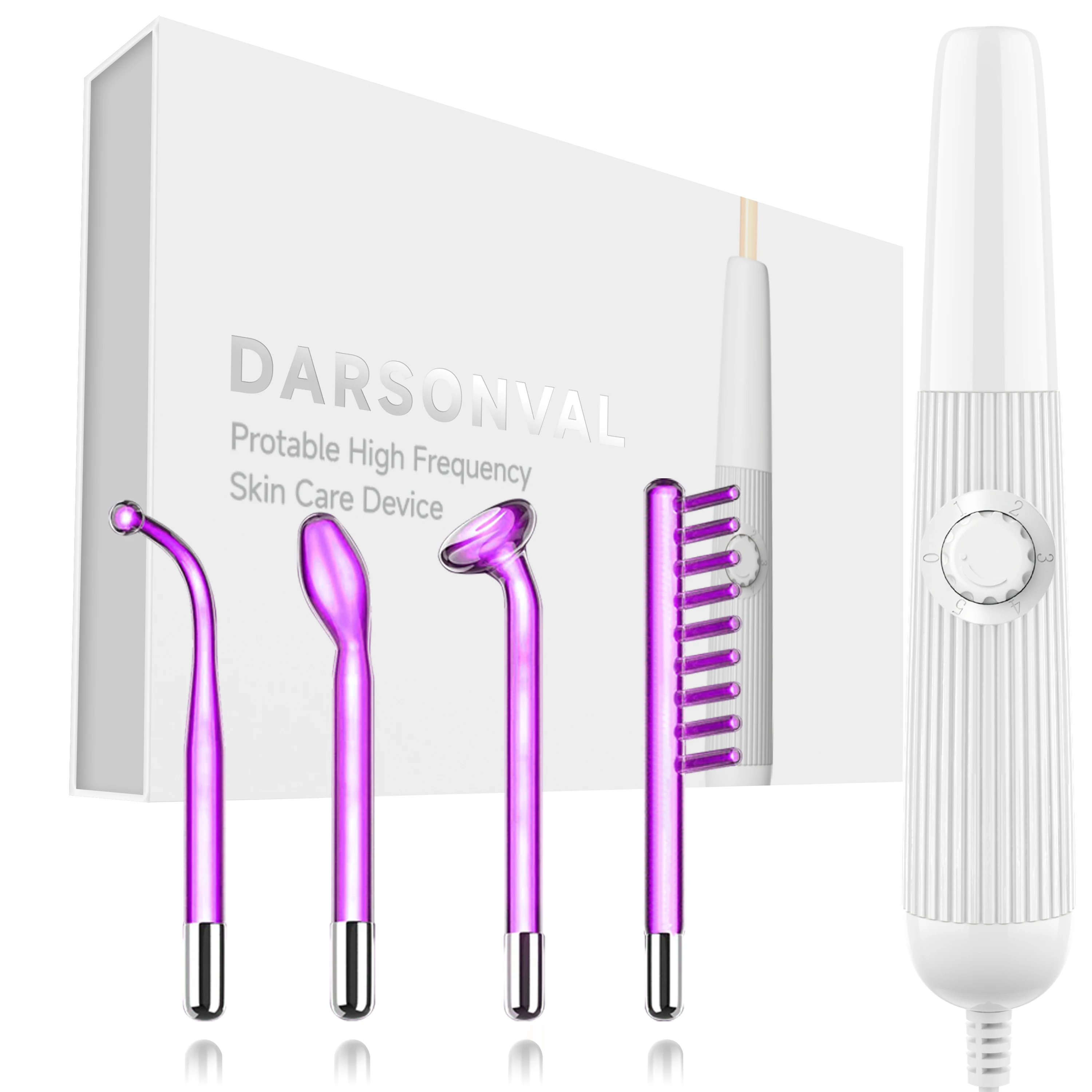 

DARSONVAL High Frequency Facial Machine For Hair Face Electrotherapy Wand Argon Treatment Acne D'arsonval High Frequency Wand