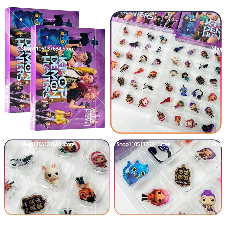 new Acrylic Demon Hunter Christmas Tree Ornament Kpop Style Advent Blind Box Cute Gothic Holiday Decor For Teens And Women Gift