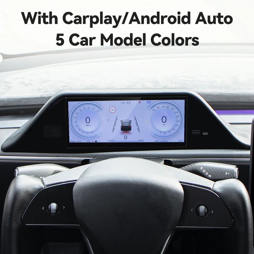 Tela do Painel sem fio Center Console para Tesla, Android Carplay, Instrumento Painel Head Up Display, Tesla Model 3 Y, 8.9 \