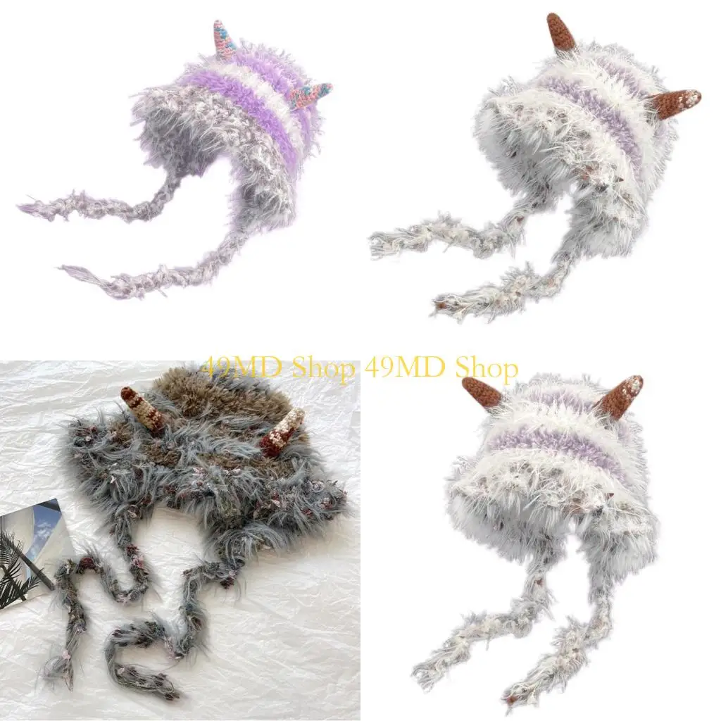 

49MD Casual Unisex Knitted Hat Warm Fashionable Hat Youth Street Styles Knitted Hat
