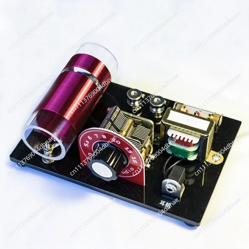 Ore radio, dual loop, air variable capacitor, diode detector, with impedance converter,