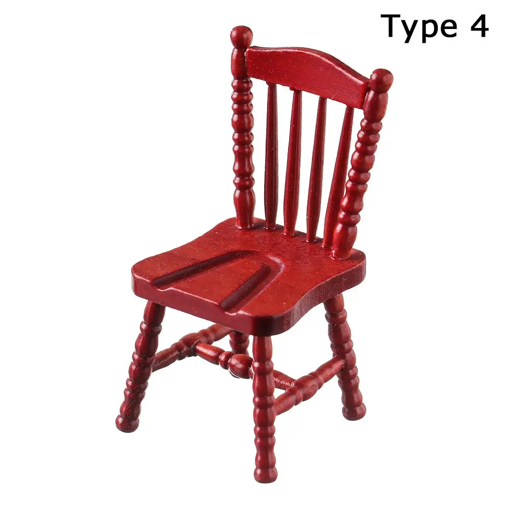 1:12 Scale Playing House Scene Model  House Accessories Wood Mini Stool Dollhouse Furniture Miniature Chair Sofa