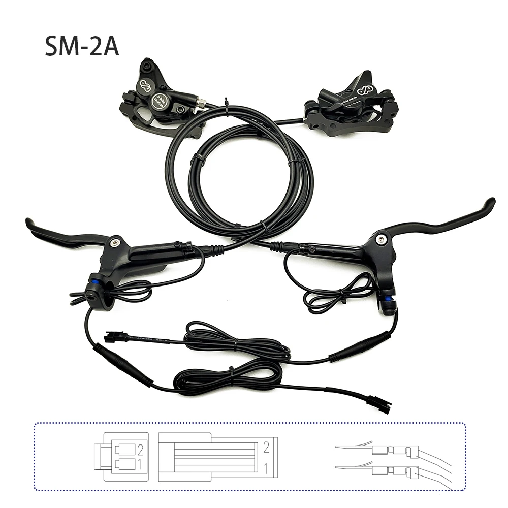 

EBKE Electric Bike E-bike 4-Piston Hydraulic Brake For BAFANG Mid BBS 01 02 HD Or 2pin Waterproof Or 2pin SM-2A