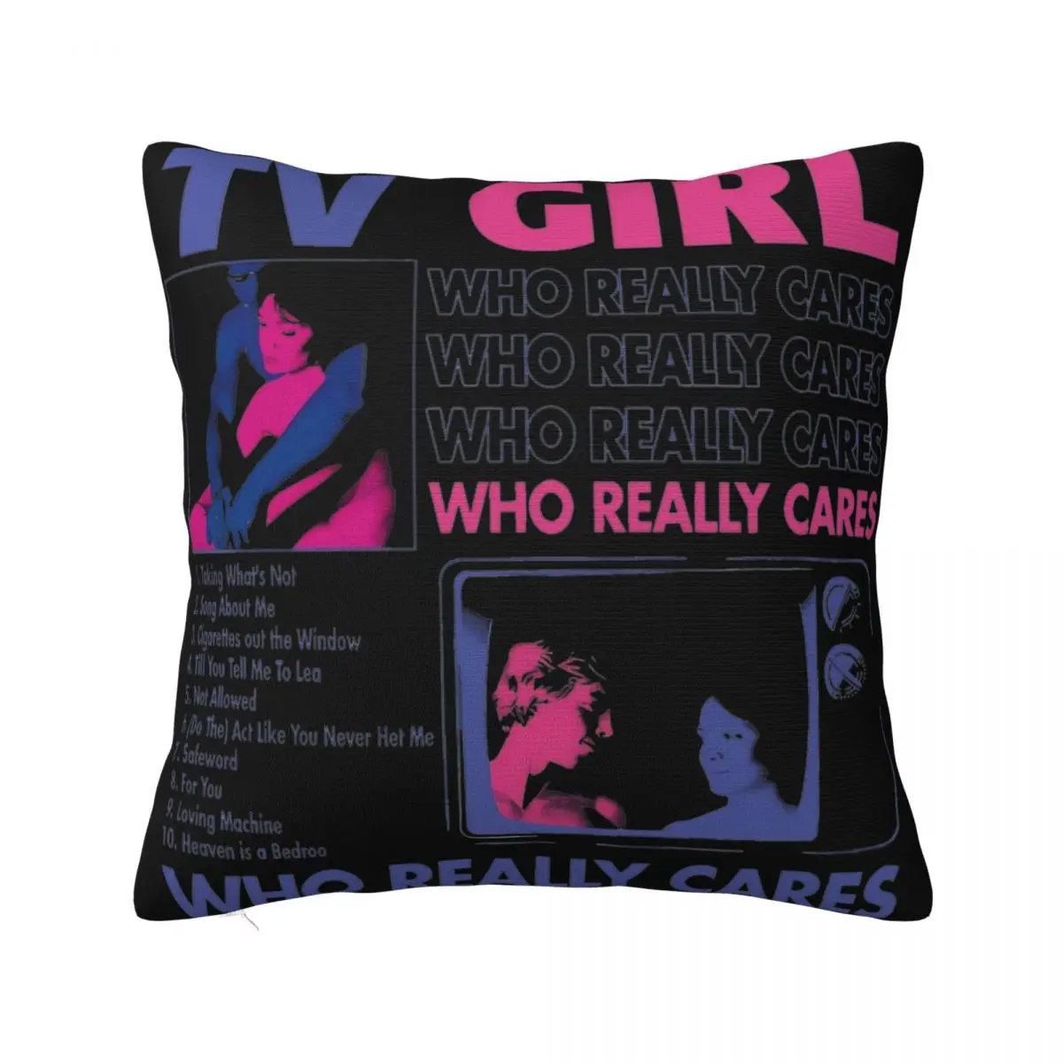 Decorative Pillowcases TV Girl Band Who Really Cares Album Stuff Bed Indie Pop Throw Pillow Case Cover Square Multi-Size