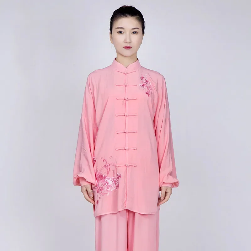 Tai Chi Uniform Traditional Chinese Folk Martial Arts Wushu Kung Fu Clothing Morning Exercise Suit Stage Performance Costume