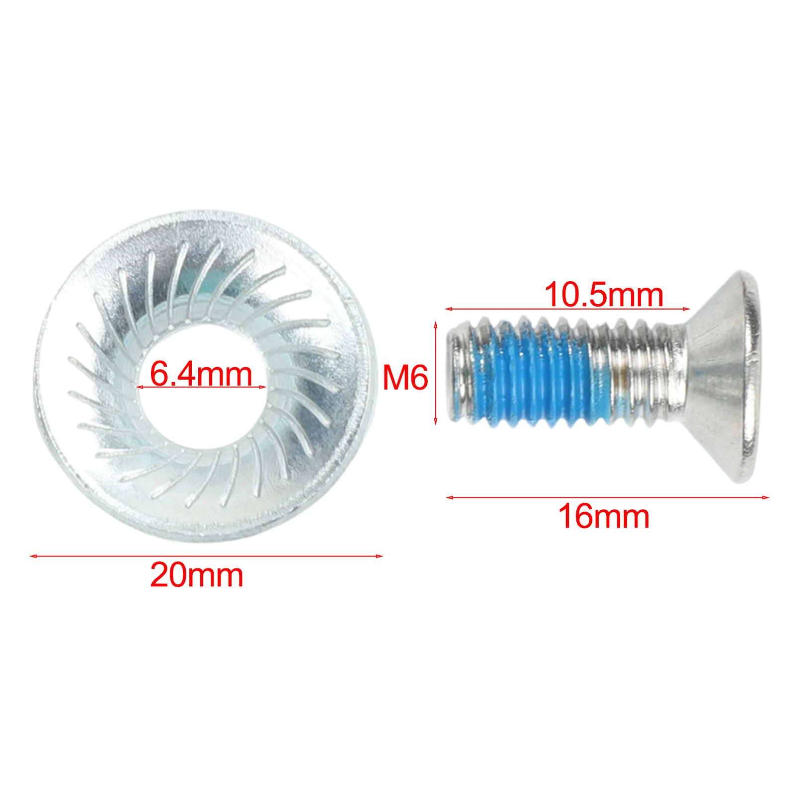 Slip Binding Screw for snowboard Hardware M6x16 Screw Spacers Included for Easy Installation Home Maintenance Use