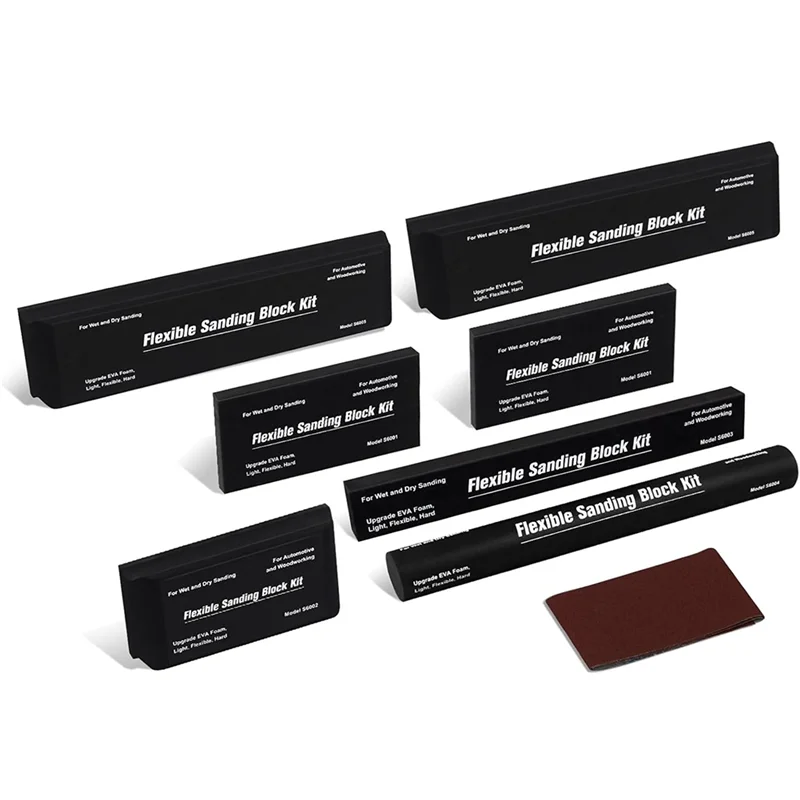 

AT21-Sanding Blocks Auto Body Set Flexible Eva Foam Wet Or Dry Sanding Block Kit Sanding Sponge Blocks