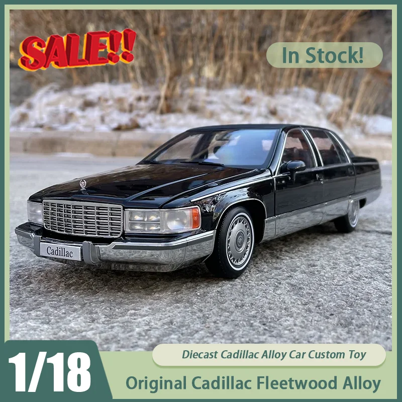 

New In Stock 1:18 Original Cadillac Fleetwood Car Alloy Miniature Diecast Cadillac Limited Ornaments Custom Toys Kids Gift
