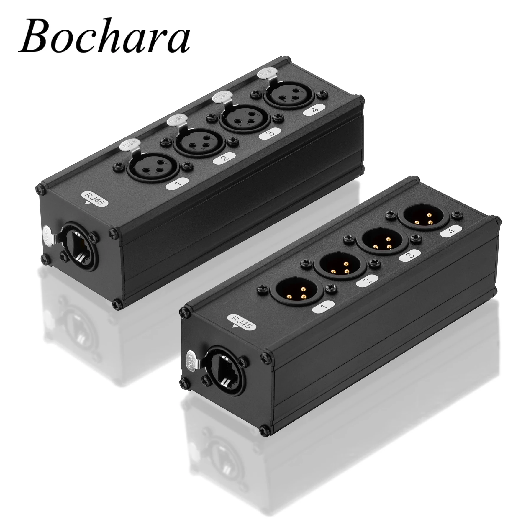

Bochara RJ45 на 4-канальный 3-контактный XLR аудио/DMX удлинитель сетевого кабеля для сценического звукового освещения и студии звукозаписи